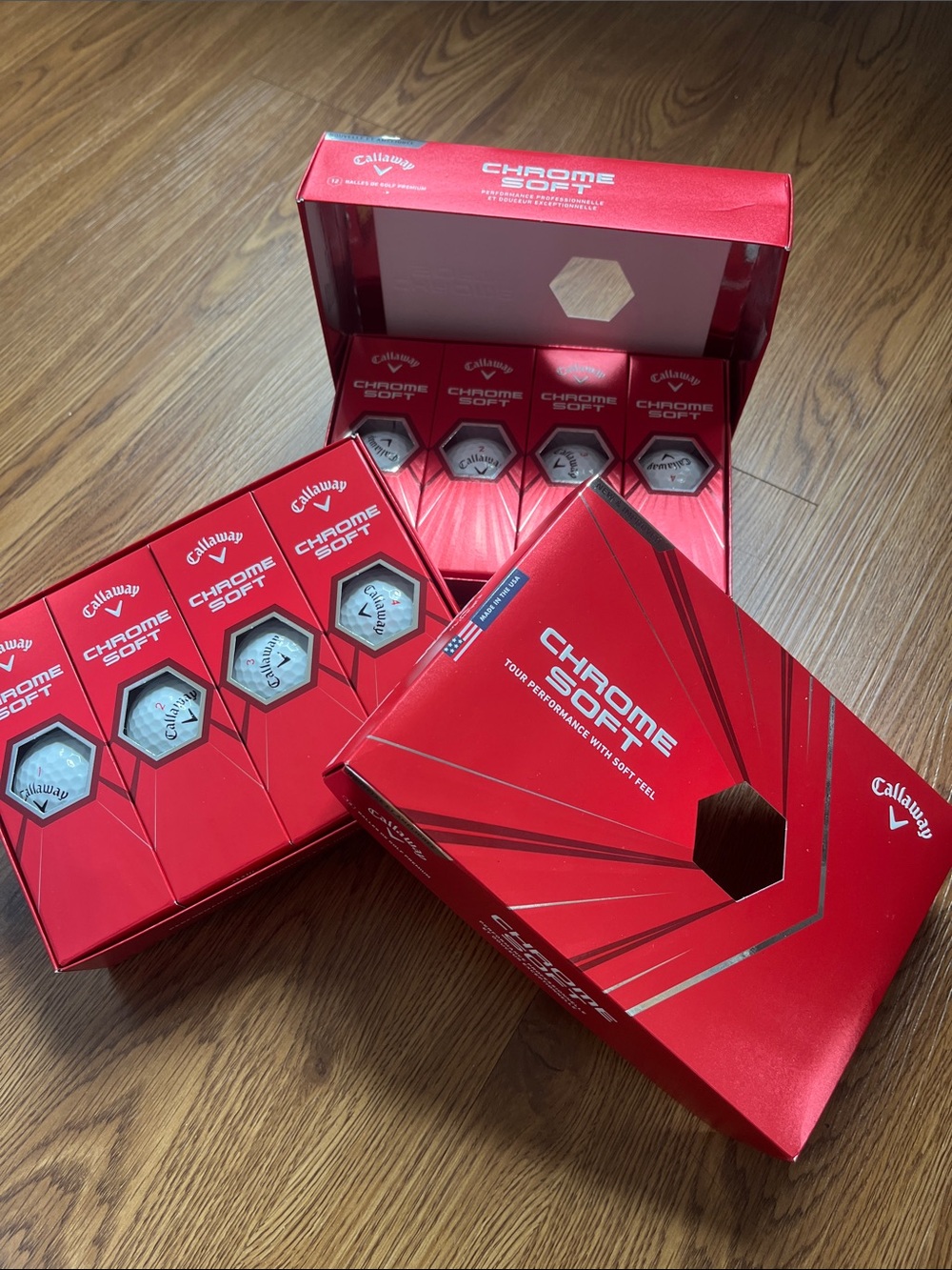 Callaway Chrome Soft Golf Balls - Red Packaging
